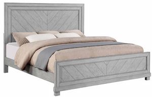 Steve Silver Co. Montana Matte Gray Queen Panel Bed