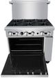 Atosa® CookRite 36'' Stainless Steel Commercial Freestanding Gas Range-1
