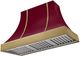 AGA Cascade 48" Cranberry Wall Mounted Range Hood  with Antique Brass Trim-0
