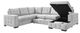 Mazin Furniture Geneva 4-Piece Light Gray Right-Arm Facing Pullout Sleeper Sectional and Storage Chaise-1