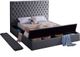 Meridian Furniture Bliss Grey Velvet Full Bed-3