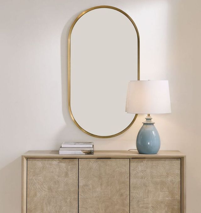 Uttermost® Torrado Antique Brass Oval Mirror-1