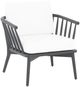 Moe's Home Collection Wren Warm White Teak Outdoor Lounge Chair-1