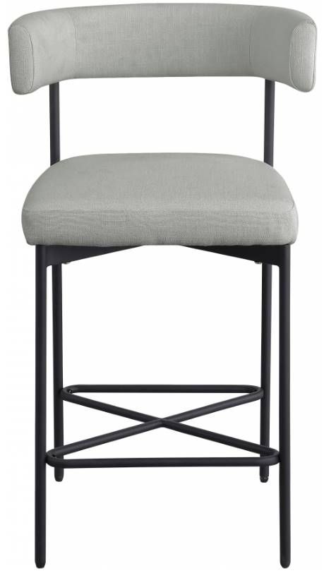 Meridian Furniture Rivage Gray/Black Counter Stool-1
