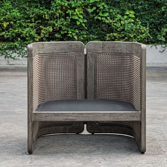 Uttermost® Dartmoor Caramel/Mocha Wooden Outdoor Lounge Chair-4