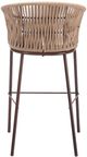 Zuo® Modern Freycinet Brown/Natural Steel Outdoor Barstool-4