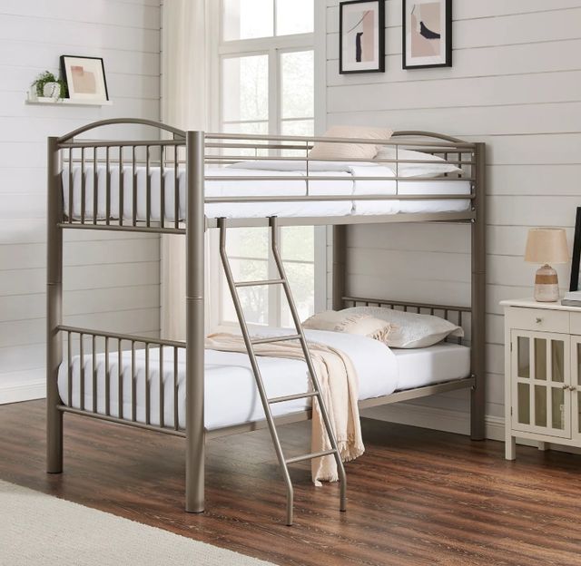 Powell® Heavy Metal Pewter Twin/Full Youth Bunk Bed-1