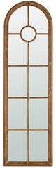 A & B Home Ada Brown/Distressed Whitewash Elongated Mirror-1