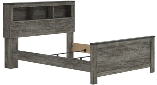 Signature Design by Ashley® Frandern Gray Queen Bookcase Panel Bed-2
