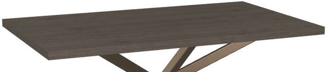 Amisco Customizable Asterisk 60" Rectangular Table with Metal Stand-1