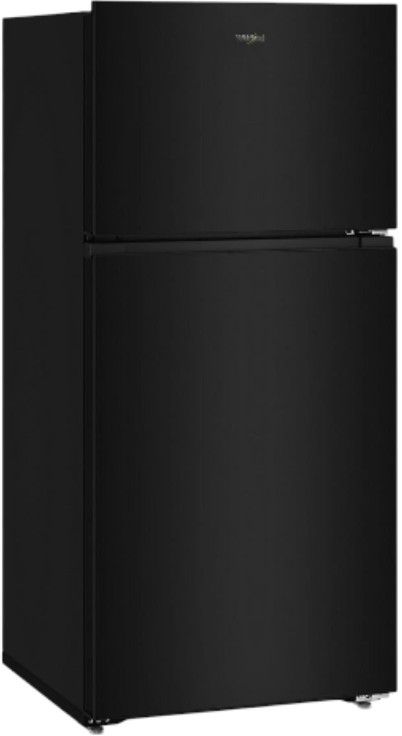 Whirlpool® 28" 14.3 Cu. Ft. Black Top Freezer Refrigerator with Total Coverage Cooling-2