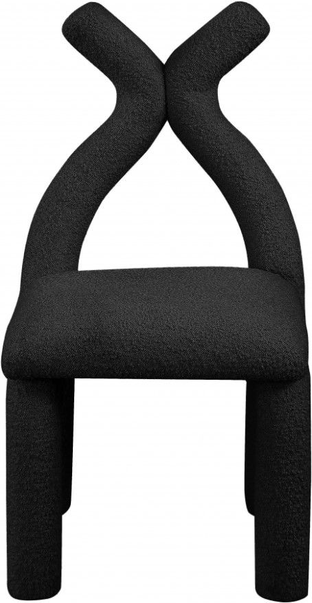 Meridian Furniture Xena Black Upholstered Dining Side Chair-1