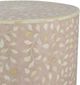 A & B Home Pale Pink Metallic Floral Pattern Side Table-1