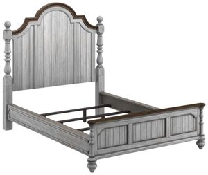 Flexsteel® Plymouth® Distressed Graywash Queen Panel Bed