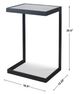 Uttermost® Windell Aged Black End Table with Mirrored Top-2
