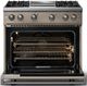 Viking® 5 Series 36" Nantucket Pro Style Gas (NG) Range with Polished Chrome Trim-1