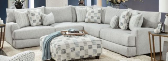 Furniture of America® Pelham 3-Piece Gray L-Shape Sectional-0
