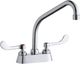 Elkay Chrome 4" Centerset Exposed Deck Faucet with 8" High Arc Spout and 4" Wristblade Handles-0