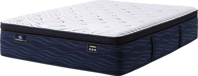 Grand matelas plateau-coussin moelleux hybride de Serta® iComfort® ECO™ Hybride Piqué Q20GL