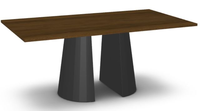 Amisco Customizable Gemma Walnut Veneer 72'' Bar Height Table-0
