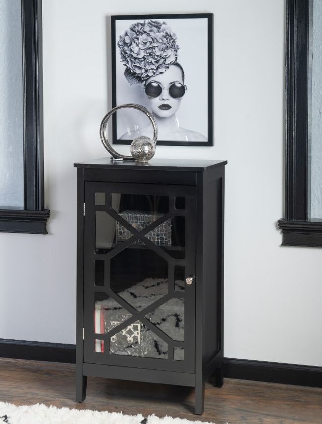 Linon Fetti Black Small Accent Cabinet-1