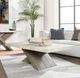 Classic Home Durant Antique White Coffee Table with Distressed Gray Base-1