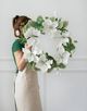 A & B Home 2-Piece Green/White Artificial Magnolia and Eucalyptus Wreath Set-4