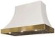 AGA Cascade 36" White Wall Mounted Range Hood with Brushed Brass Trim-0