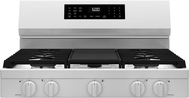GE® 30'' White Freestanding Gas Range-3