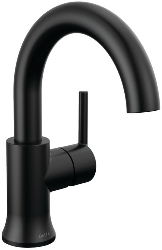 Delta Trinsic® Matte Black 9" Single Handle Lever Bathroom Faucet-0