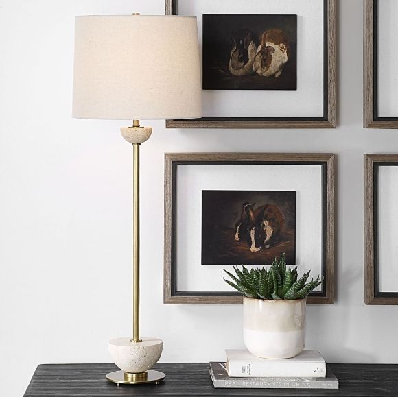 Uttermost® Hemispher Brass Buffet Lamp-2