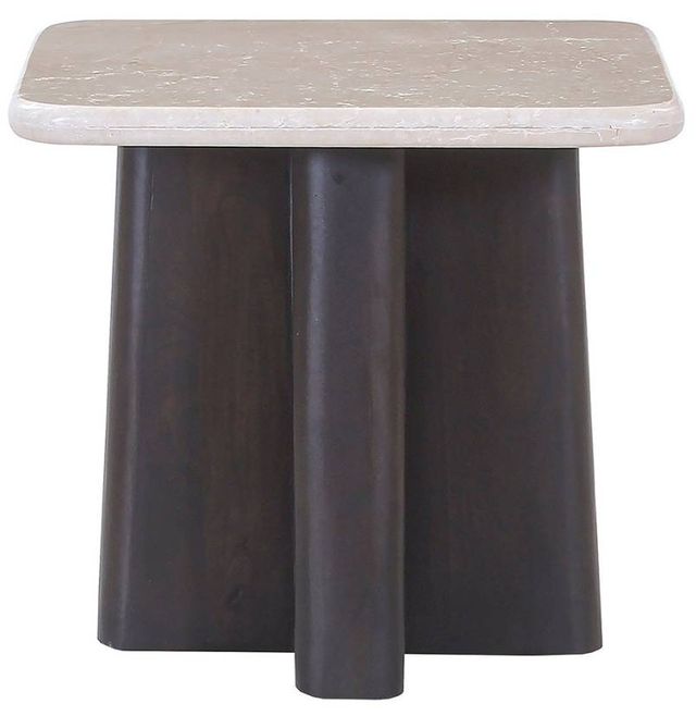 ACME Furniture Jacory Bottocino Marble Top End Table with Espresso Base-2