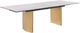 Coaster® Vesa Beige Dining Table with Brushed Gold Base-1