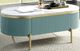 Furniture of America® Koblenz Light Teal Coffee Table with White Marble Top-0