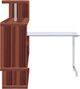 ACME Furniture Buck II Chrome/Walnut High Gloss Writing Desk-4