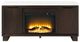 ACME Furniture Edwyn Rustic Espresso/Natural Marble Server with Fireplace-0