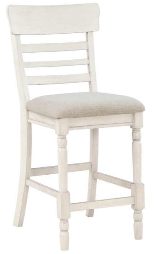 Homelegance® Alburgh Antique White/Light Gray Counter Height Chair-0