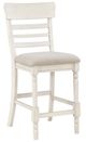 Homelegance® Alburgh Antique White/Light Gray Counter Height Chair-0