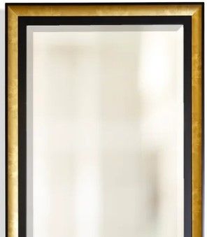 Stylecraft Black/Gold Beveled Framed Wall Mirror-1