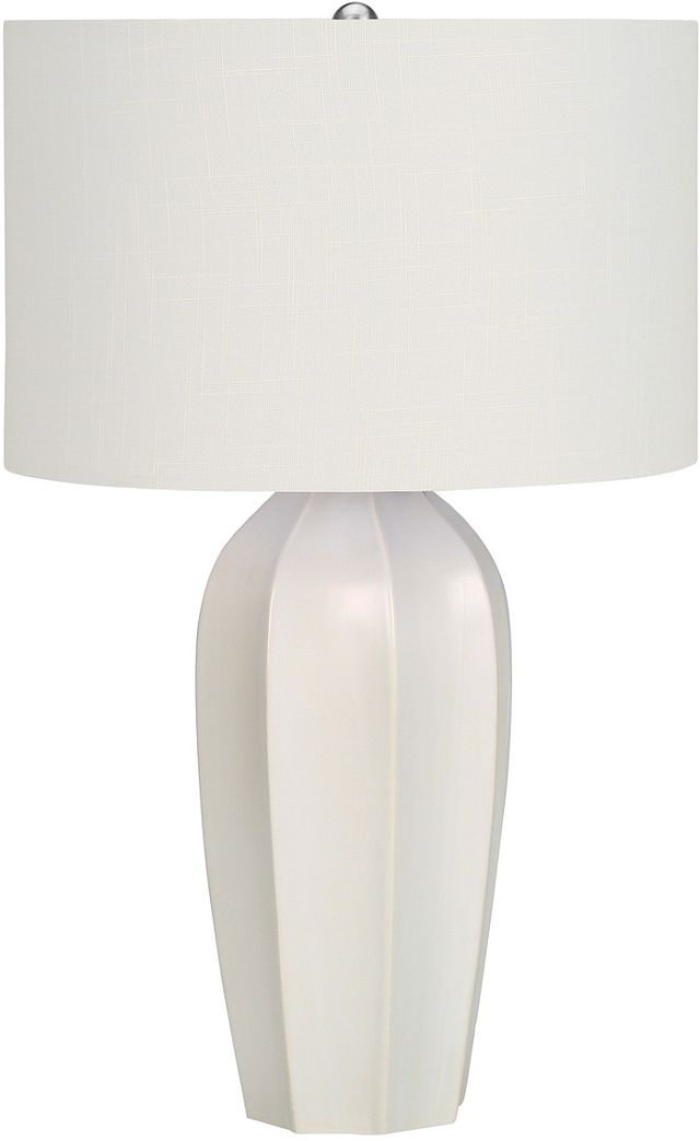 Monarch Specialties Inc. 27"H Cream Ceramic Table Lamp-0