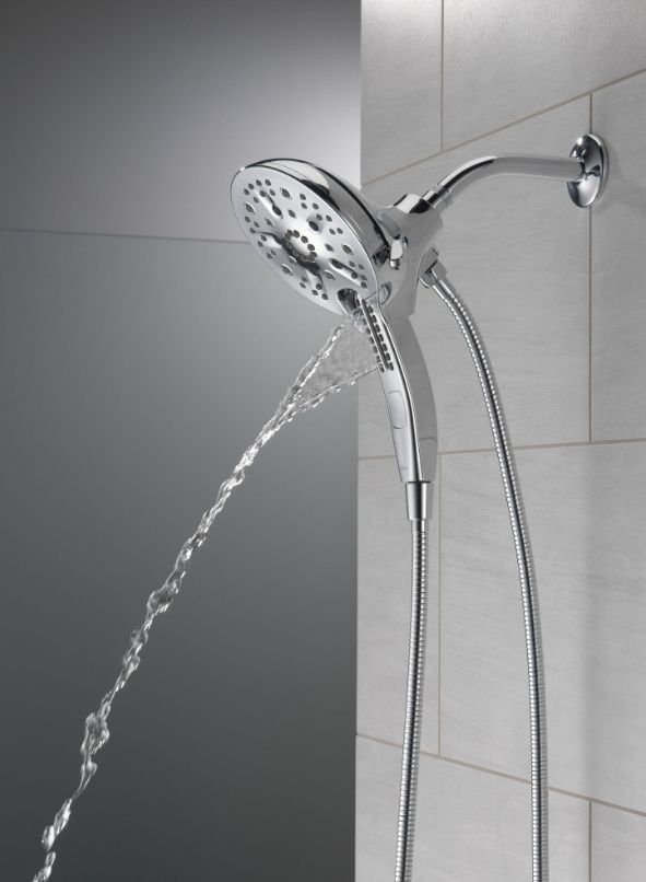 Delta Universal Showering In2ition® H2Okinetic® Chrome 5-Setting 2-in-1 Shower-2