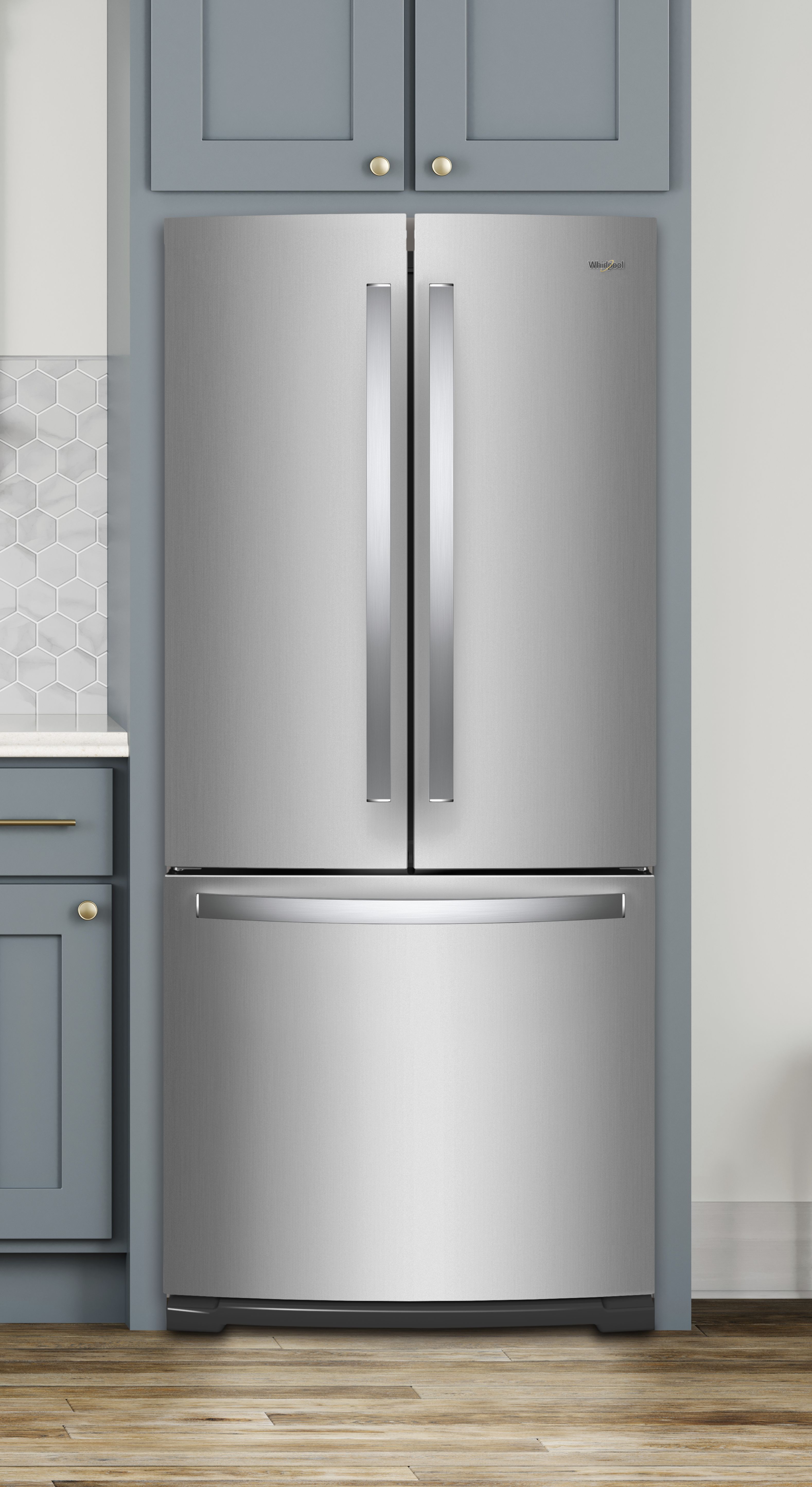Whirlpool 30 in. 19.7 Cu. Ft. French Door Refrigerator-Fingerprint Resistant Stainless Steel - Thumbnail 2