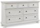 Signature Design by Ashley® Robbinsdale 2-Piece Antique White Queen Panel Bed Set-2