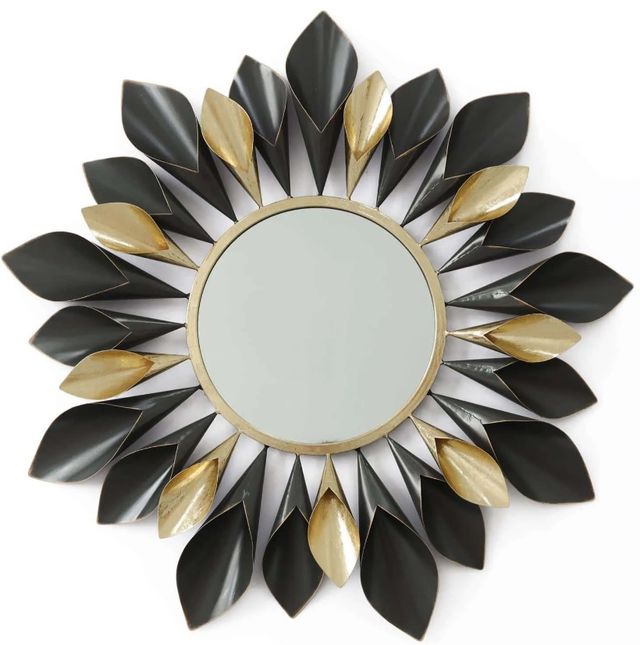 Classy Art Black/Chrome/Gold Wall Mirror-0