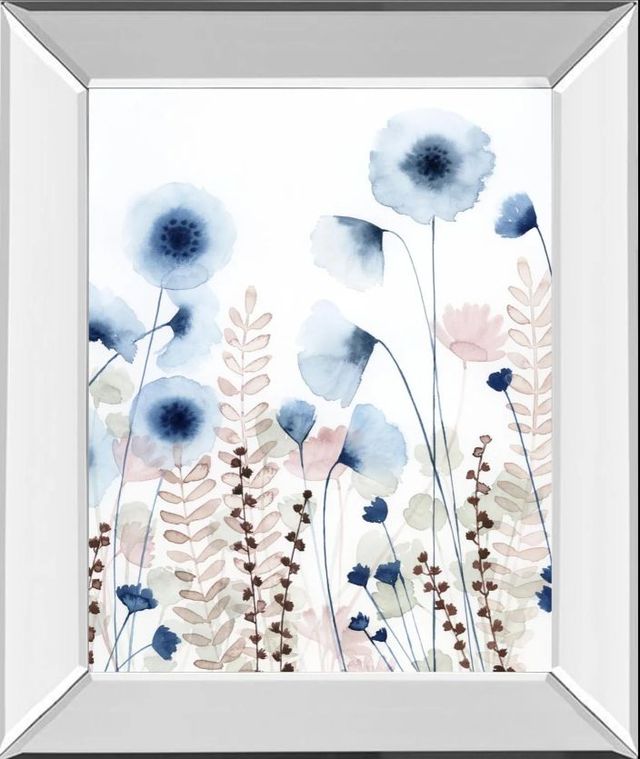 Classy Art Sweet Flower Field I by Grace Popp Mirror Framed Wall Art-0