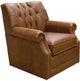 England Furniture Customizable Perry Leather Swivel Chair with Nails-0