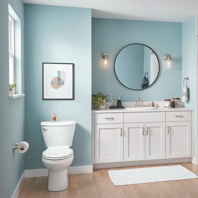 American Standard Colony® White 3 Two-Piece 1.28 gpf/4.8 Lpf Chair-Height Round Front Toilet Less Seat-2