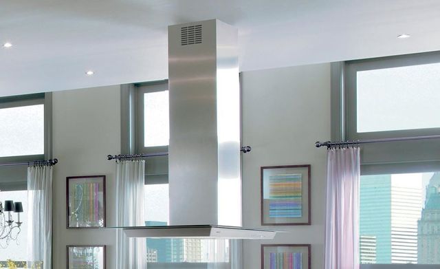 Wolf® 45" Stainless Steel & Glass Island Range Hood-2