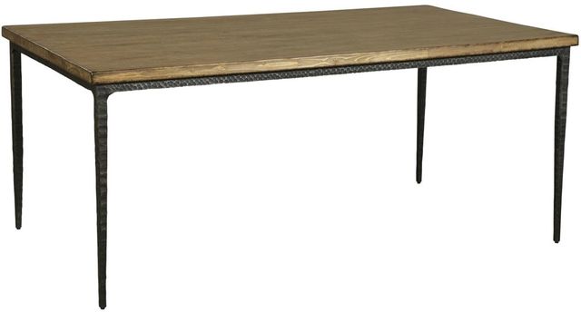 Nest Home Collections Chloe Antique Natural Dining Table with Black Base-0