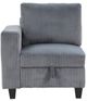 Homelegance® Walterboro Dark Gray 64" Loveseat with Storage and Charging Ports-5